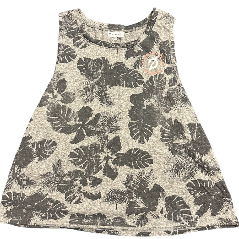 Peloton floral tank top